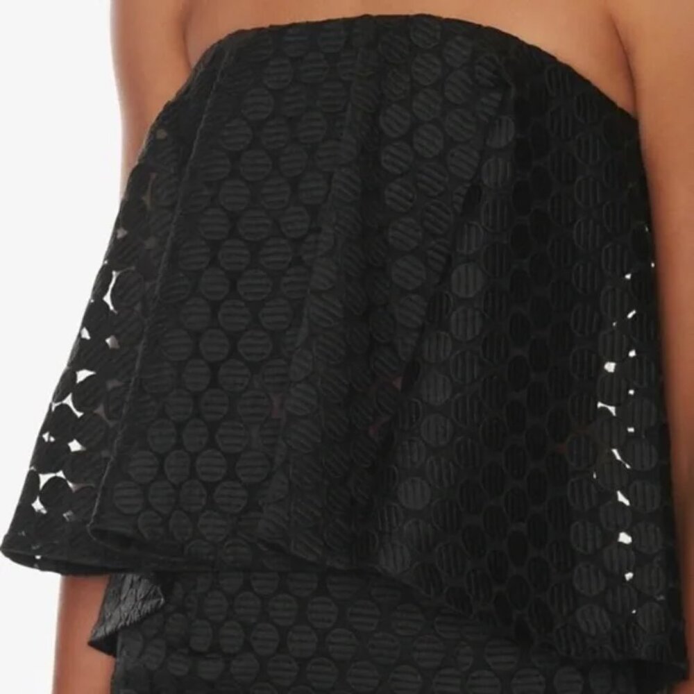 NWT Nicholas Embroidered Spot Flare Top